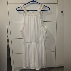 Blue Rain Ivory White Romper